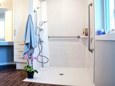 Barrier free shower stall