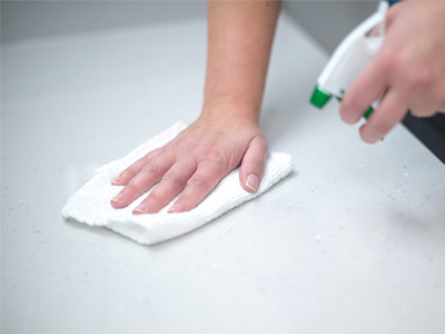 easy cleaning cultured marble surface